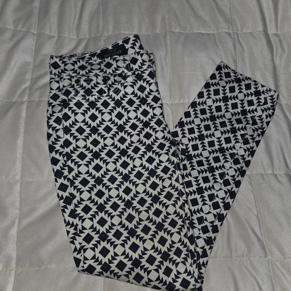 J.Crew Toothpick Patterned Pants - Picture 4 of 4